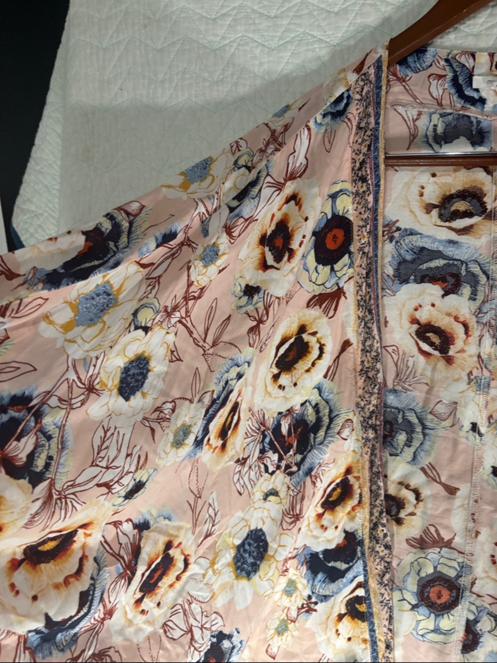 Maurices Blush Pink Floral Open Kimono - Picture 7 of 9